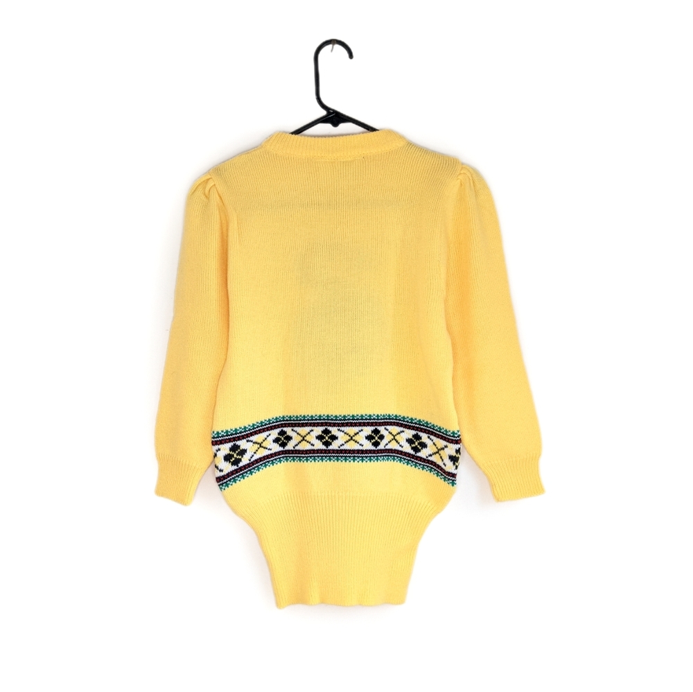 Vintage 80s Kitschy Cat Grandma Soft Grunge Crew Neck Knit Sweater - Picture 2 of 11